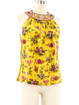 Jean Paul Gaultier Floral Printed Tank Top arcadeshops.com