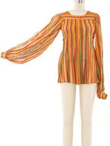 Jeff Banks Ribbon Striped Blouse Top arcadeshops.com