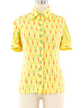Carrot Printed Jersey Top Top arcadeshops.com