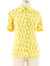 Carrot Printed Jersey Top Top arcadeshops.com
