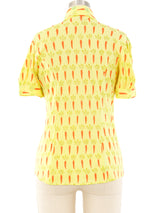 Carrot Printed Jersey Top Top arcadeshops.com