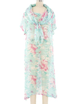Floral Printed Chiffon Dress Ensemble Dress arcadeshops.com
