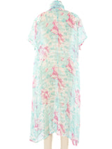 Floral Printed Chiffon Dress Ensemble Dress arcadeshops.com