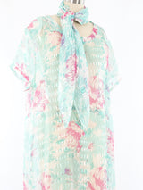 Floral Printed Chiffon Dress Ensemble Dress arcadeshops.com