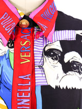 Gianni Versace Venetian Mask Printed Shirt Top arcadeshops.com