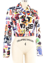 Christian Lacroix Patch Printed Denim Jacket Jacket arcadeshops.com