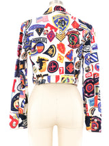 Christian Lacroix Patch Printed Denim Jacket Jacket arcadeshops.com