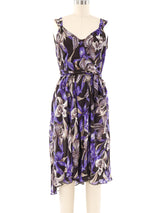 Alexander McQueen Floral Printed Chiffon Tank Dress Dress arcadeshops.com