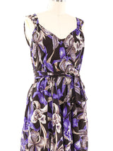 Alexander McQueen Floral Printed Chiffon Tank Dress Dress arcadeshops.com