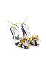 Metallic Ribbon Accented Denim Pumps, 7 Accessory arcadeshops.com
