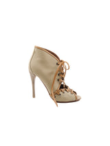 Alaia Laced Canvas Heeled Sandal, 36 Accessory arcadeshops.com