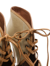 Alaia Laced Canvas Heeled Sandal, 36 Accessory arcadeshops.com