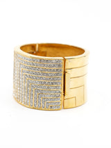 Rhinestone Accented Goldtone Bangle Accessory arcadeshops.com