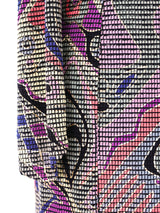 Open Shoulder Metallic Mosaic Maxi Dress Dress arcadeshops.com