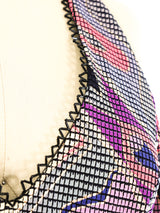 Open Shoulder Metallic Mosaic Maxi Dress Dress arcadeshops.com