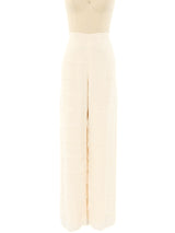 Estevez Ivory Chiffon Tiered Pants Bottom arcadeshops.com