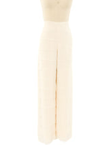 Estevez Ivory Chiffon Tiered Pants Bottom arcadeshops.com