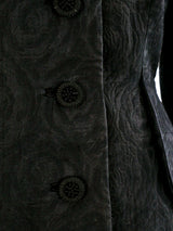 Travilla Black Brocade Button Front Dress Dress arcadeshops.com
