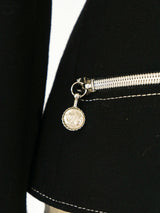 Gianni Versace Topstitched Zip Front Jacket Jacket arcadeshops.com