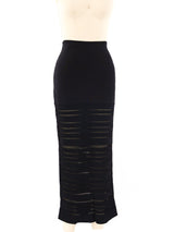 Herve Leger Striped Knit Maxi Skirt Bottom arcadeshops.com