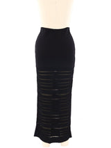 Herve Leger Striped Knit Maxi Skirt Bottom arcadeshops.com