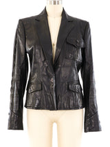 Christian Dior Leather Blazer Jacket arcadeshops.com