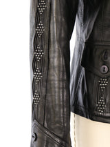 Christian Dior Leather Blazer Jacket arcadeshops.com