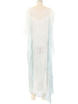 Catherine Buckley Blue Chiffon Flutter Gown Dress arcadeshops.com