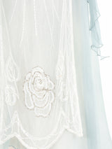 Catherine Buckley Blue Chiffon Flutter Gown Dress arcadeshops.com