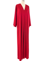 Halston IV Crimson Jersey Caftan Dress arcadeshops.com