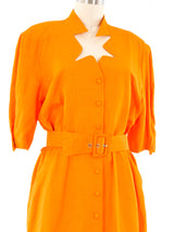 Thierry Mugler Marigold Belted Dress Dress arcadeshops.com
