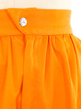 Thierry Mugler Marigold Pleated Shorts Bottom arcadeshops.com