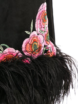 1920's Feather Trimmed Dress Dress arcadeshops.com