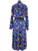 Nautical Printed Satin Skirt Ensemble Suit arcadeshops.com