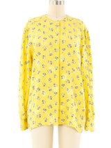 Escada Floral Printed Silk Blouse Top arcadeshops.com