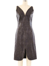 Thierry Mugler Embossed Leather Tank Dress Dress arcadeshops.com