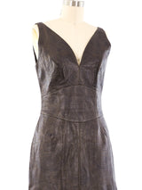 Thierry Mugler Embossed Leather Tank Dress Dress arcadeshops.com