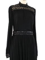 Pierre Cardin Sequin Trimmed Chiffon Dress Dress arcadeshops.com