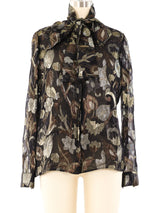 Koos Van Den Akker Metallic Blouse Top arcadeshops.com