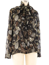 Koos Van Den Akker Metallic Blouse Top arcadeshops.com