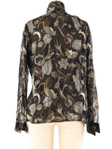 Koos Van Den Akker Metallic Blouse Top arcadeshops.com