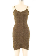 Metallic Gold Stretch Tank Dress Dress arcadeshops.com
