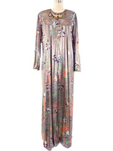 Metallic Floral Caftan Dress arcadeshops.com