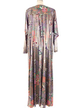 Metallic Floral Caftan Dress arcadeshops.com