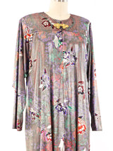 Metallic Floral Caftan Dress arcadeshops.com