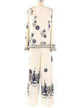 Paganne Bicycle Wheel Printed Ensemble Suit arcadeshops.com