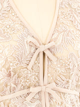 Bob Mackie Beaded Ivory Lace Jacket Jacket arcadeshops.com