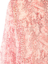 Snake Printed Chiffon Palazzo Ensemble Suit arcadeshops.com