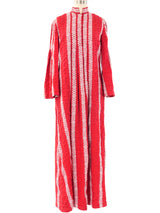 Bill Tice Seersucker Striped Caftan Dress arcadeshops.com
