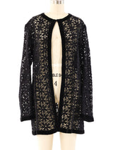 Oscar De La Renta Floral Lace Jacket Jacket arcadeshops.com
